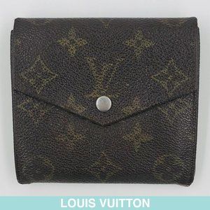 Auth Louis Vuitton Monogram tri-fold wallet M61660